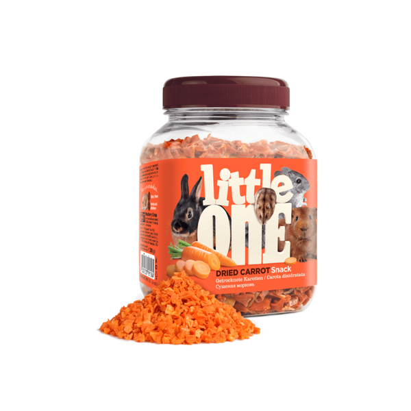Хрупкаво лакомство за гризачи и зайци Little One Dried Carrot  сушени моркови 