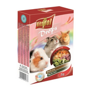Лакомство за гризачи и зайци DROPS for small animals, mix бонбони с малина и фъстъци