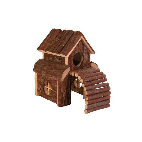 Trixie Natural Living Woodhouse Lux - Луксозна дървена къща за хамстери 13 х 20 х 20 см