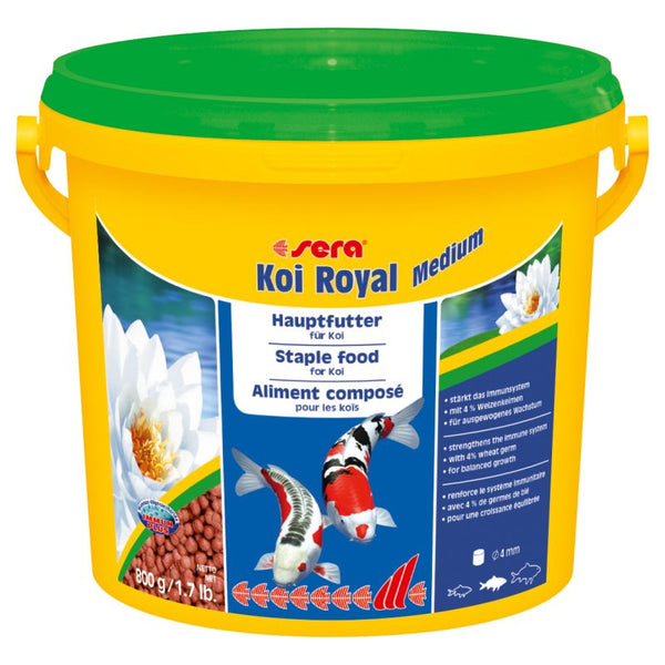 Основна храна за млади Кои и малки по размер езерни рибки SERA KOI ROYAL MEDIUM 1000мл.