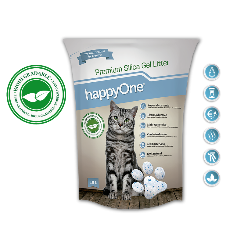 Биоразградима, силиконова тоалетна HappyOne Silica Litter 3.8
