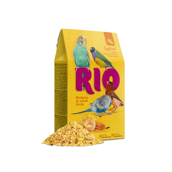 Яйчна храна за вълнисти папагали и малки птици RIO Eggfood for budgies and other small birds 250гр, с добавени мед, витамини и минерали