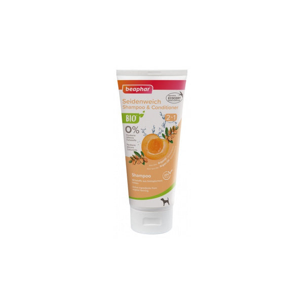 Beaphar BIO Shampoo and Conditioner 2 in 1 - шампоан и балсам с био арганово масло, кайсия, алое вера 200 мл.