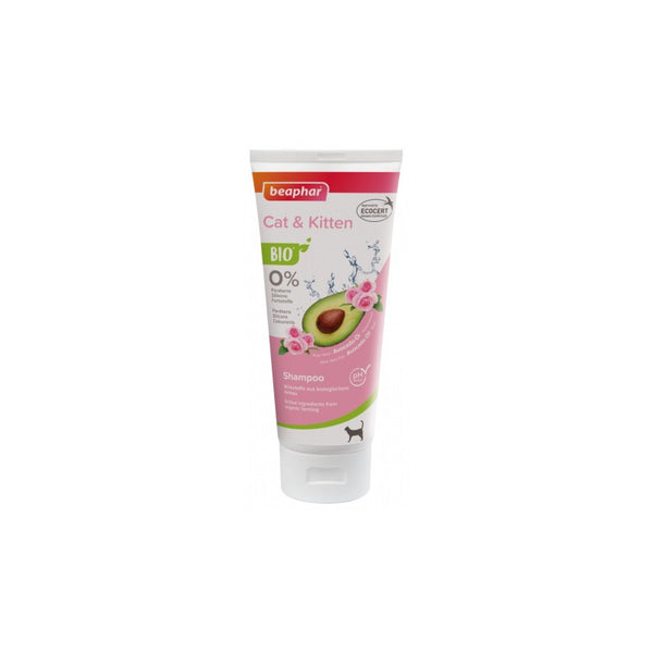 Beaphar BIO Shampoo Cat and Kitten - шампоан с био авокадо, розово масло, алое вера 200мл.
