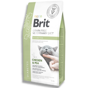 Пълноценна, суха храна Brit Veterinary Diets Cat Diabetes за котки с диабет с Пилешко месо и грах, БЕЗ ЗЪРНЕНИ КУЛТУРИ