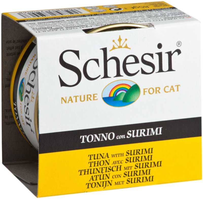 Agras Schesir Tuna with Surimi Храна за пораснали котки с риба тон и сурими 85 гр