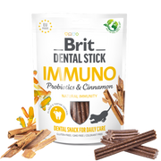 Дентални пръчици Brit Dental Stick Immuno за силен имунитет с Имунопробиотици и канела- 7бр.