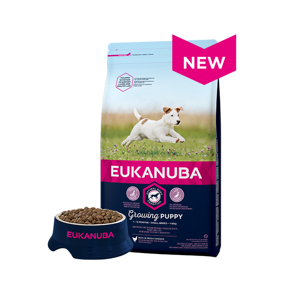 Eukanuba Puppy Chicken Small Breed - Суха храна за кучета от малките породи от 0 до 12 месечна възраст Пиле 