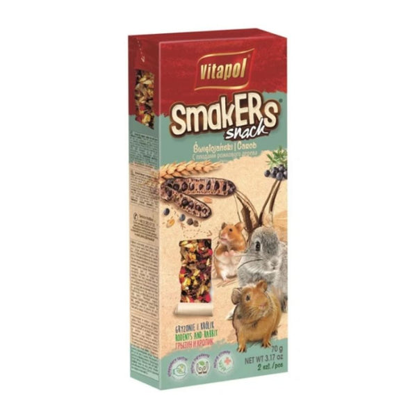 ZVP-1109 STANDARD Smakers snack for small animals, carob, 2 pcs, 90 g стик лакомство за малки животни