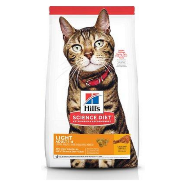 Суха храна за котка Hills Science Plan Cat Adult Light нискокалорична храна за котки над 1 година с пилe 