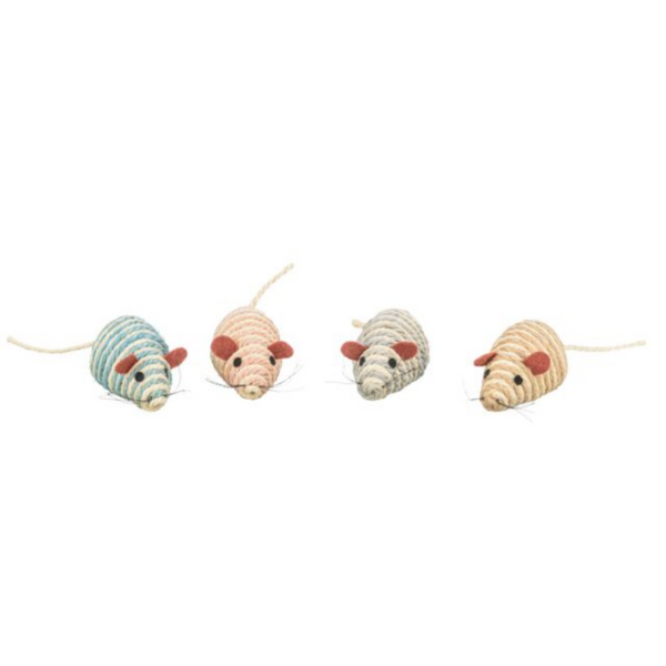 Котешка играчка  Trixie Mouse XXL сизалена мишка със звънче в различни цветове