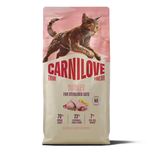 NEW 100173748 Carnilove True Fresh Cat Dry Turkey for Sterilised Adult All Breeds 400 g суха храна за котки