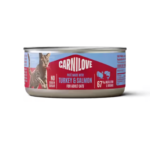 NEW 104101392 Carnilove Cat Can Paté Turkey & Salmon 100 g консерва за котки