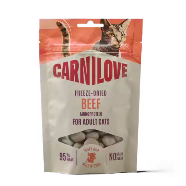 NEW 101112437 Carnilove Cat Freeze Dried Beef 40 g лакомство за котки