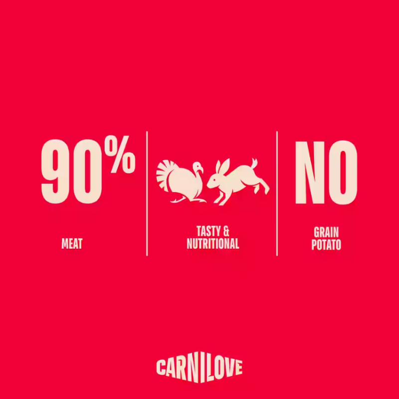 NEW 101112424 Carnilove Dog Jerky Turkey & Rabbit  100 g лакомство за куче