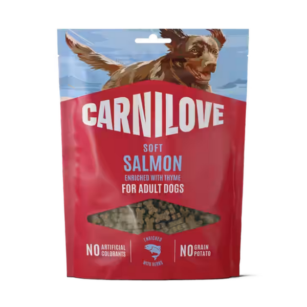 NEW 101112420 Carnilove Dog Soft Snack Salmon with Thyme small bite 200 g лакомство за куче