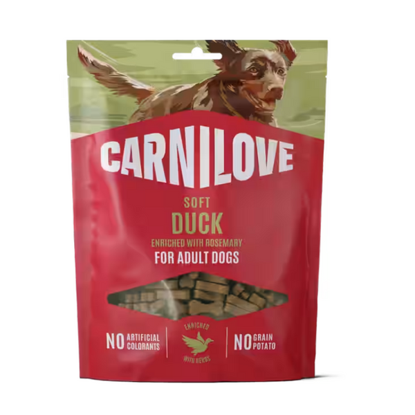 NEW 101112418 Carnilove Dog Soft Snack Duck enriched with Rosemary 200 g лакомство за куче