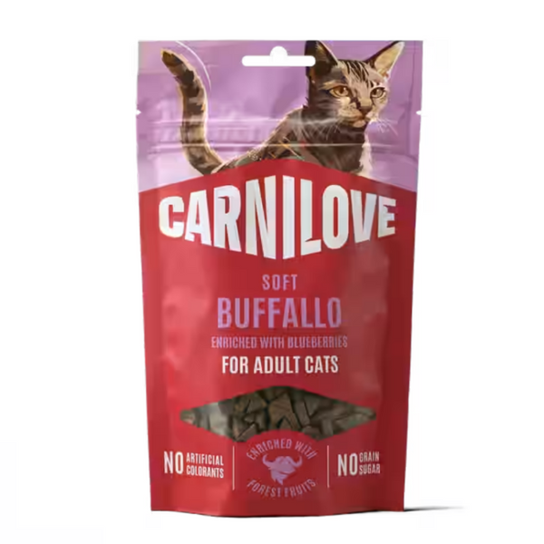NEW 101112415 Carnilove Cat Soft Snack Buffallo enriched with Blueberries 50 g лакомство за котки