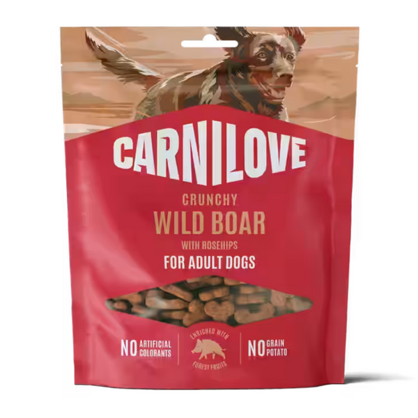 NEW 103100797 Carnilove Dog Crunchy Snack Wild Boar with Rosehips 200 g лакомство за куче