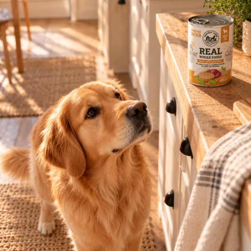 Супер премиум консерва за кучета Healthy Farm SMOOTH PATE' DOG CHICKEN MEAT PATE' фин пастет с 53% пилешко месо