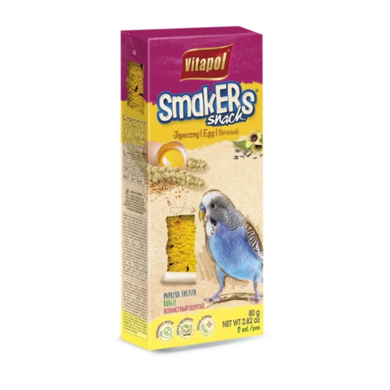 ZVP-2106 STANDARD Smakers snack for budgie, egg, 2 pcs, 80g стик лакомство за вълнисти папагали
