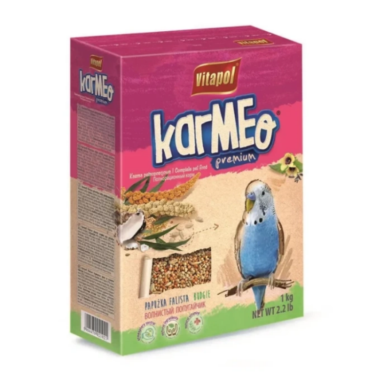 ZVP-2102 KARMEO PREMIUM complete food for budgie, carton, 1 kg храна за вълнисти папагали