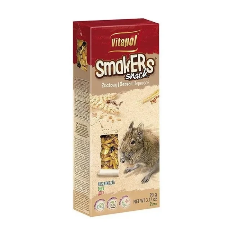 ZVP-1706 STANDARD Smakers snack for degu, cereal, 2 pcs, 90 g стик лакомство за дегу