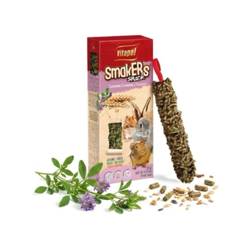 ZVP-1136 STANDARD Smakers snack for small animals, lucerne, 2 pcs, 110 g стик лакомство за малки животни