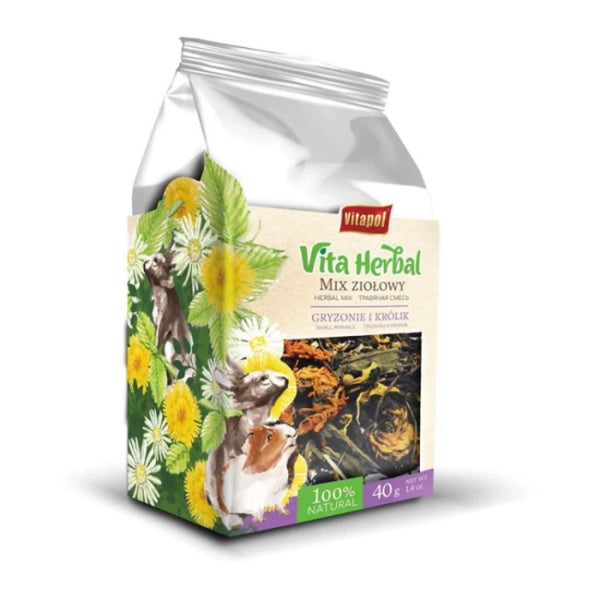 ZVP-4104 VITA HERBAL for small animals, herbal mix, 1 pcs x 40 g сушени билки за малки животни/4бр в кутия/