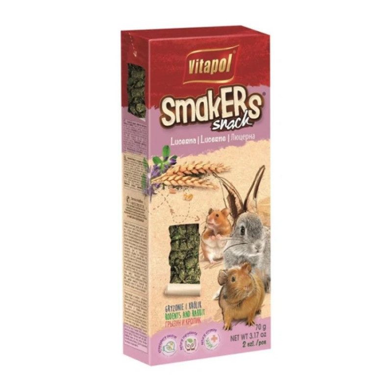 ZVP-1136 STANDARD Smakers snack for small animals, lucerne, 2 pcs, 110 g стик лакомство за малки животни