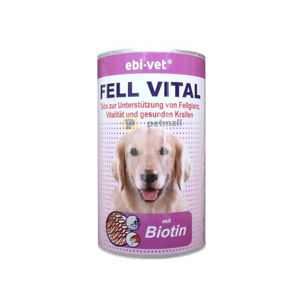 Хранителна добавка Ebi-Vet Fell Vital  за проблемна козина и кожа, с биотин 150gr