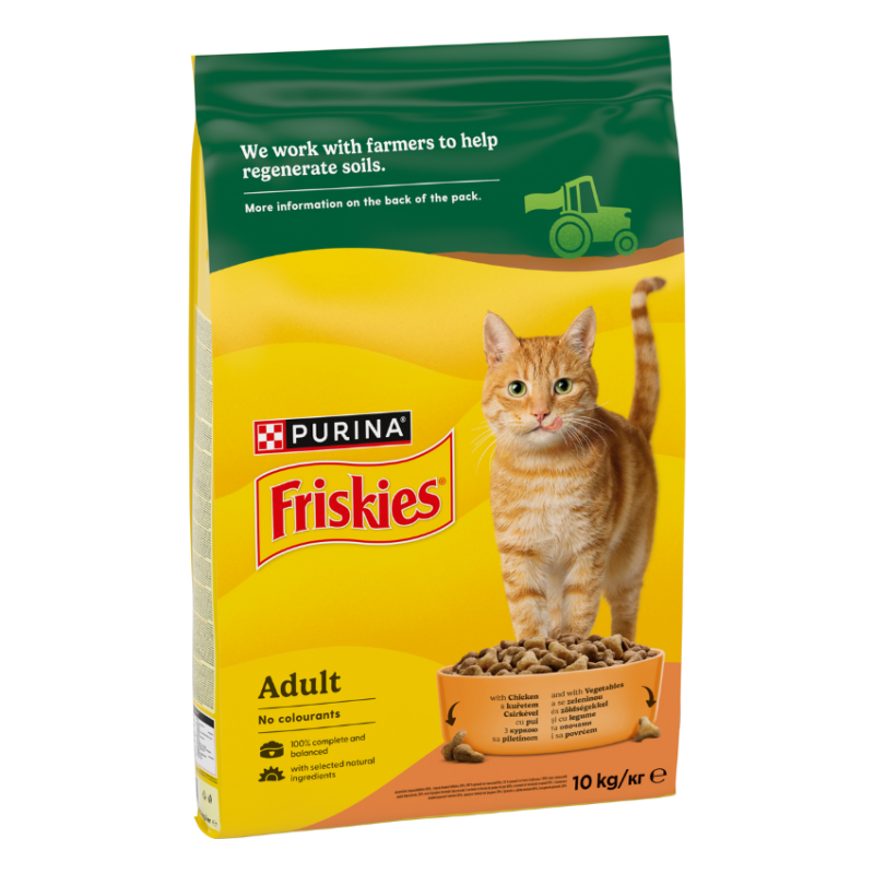 Friskies Adult - Суха храна за котки над 12 месечна възраст 10кг