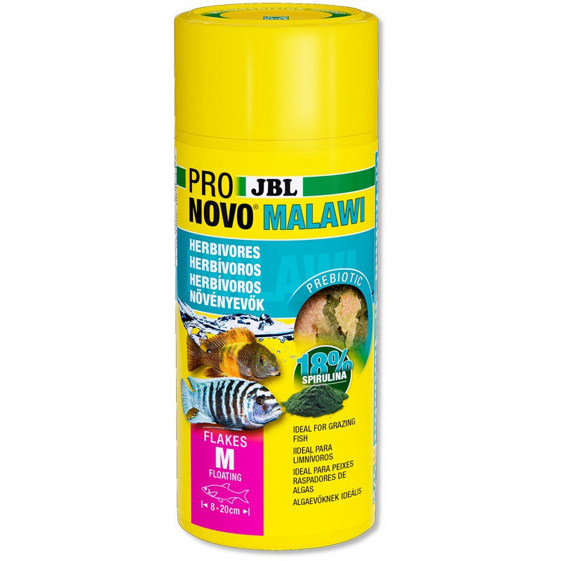 JBL PRONOVO MALAWI FLAKES M 250ml - Осн. храна на люспи за цихлиди с дължина 8 - 20 см
