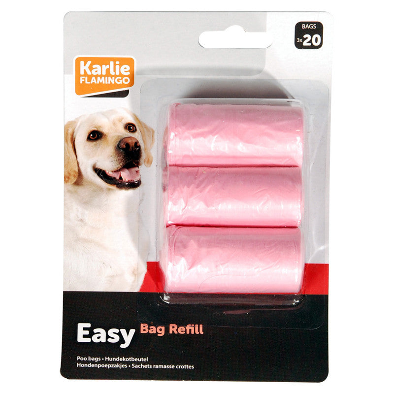 Торбички за боклук EASY BAG 3 ролки х 20бр. розови