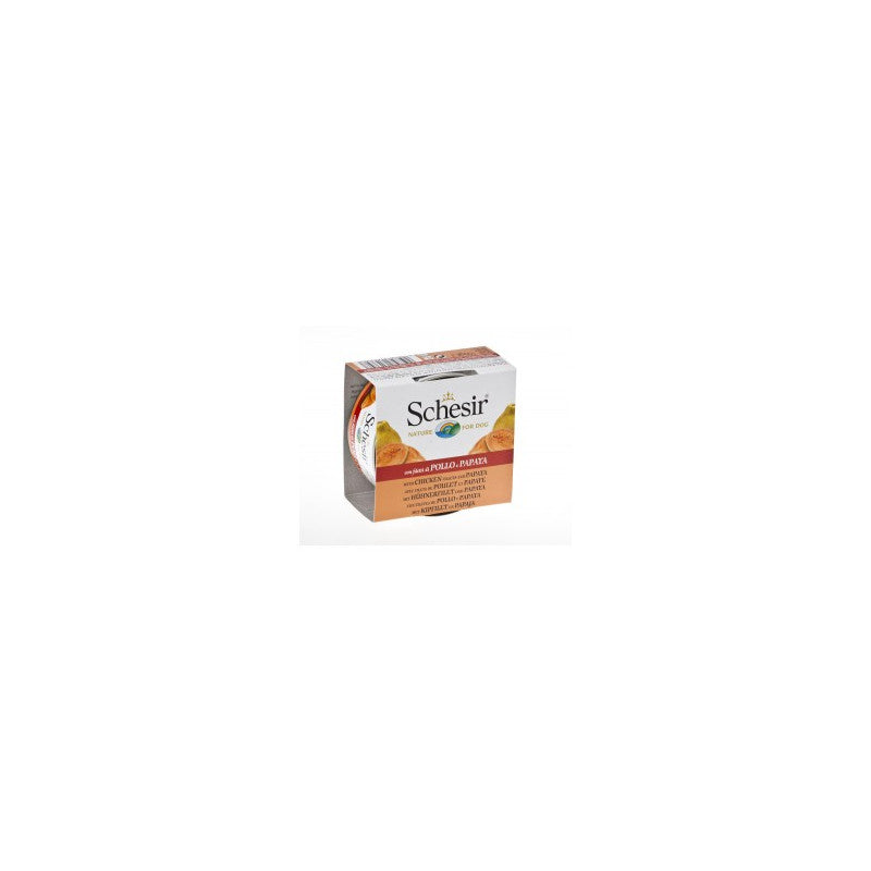 Agras Schesir Nature Chicken Fillet with Papaya Храна за кучета с пилешко филе и папая 150 гр