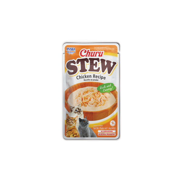 Пауч за котки Ciao Cat Wet Stew  Chicken Recipe крем супа с късчета пилешко месо; №1 в света мокро лакомство за котки 