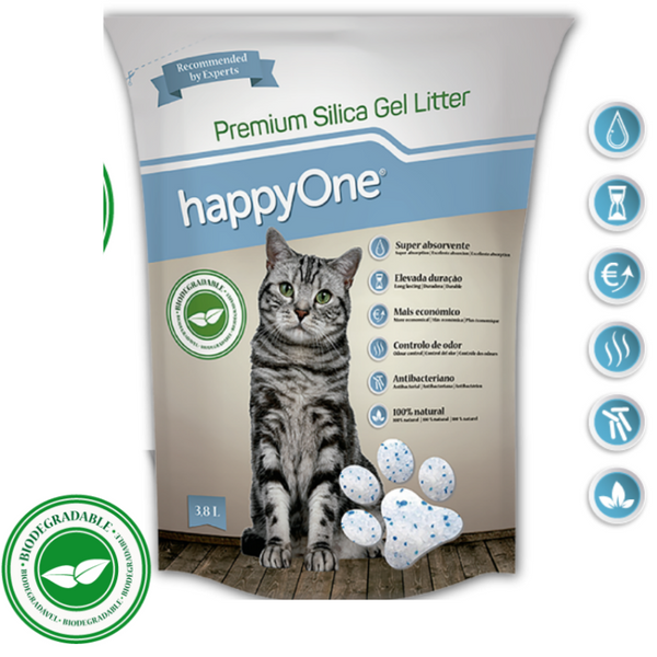 Биоразградима, силиконова тоалетна HappyOne Silica Litter 3.8