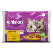 WHISKAS  пауч за котка - Птичи Ястия 4 бр. X 85г 