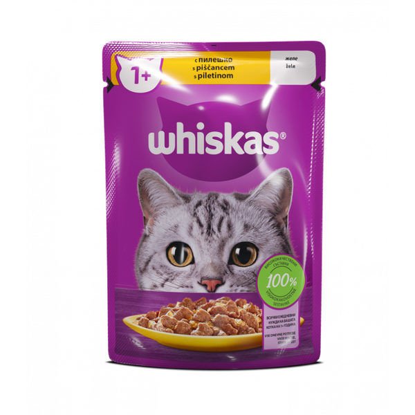 WHISKAS  пауч за котки с пилешко-  85г.