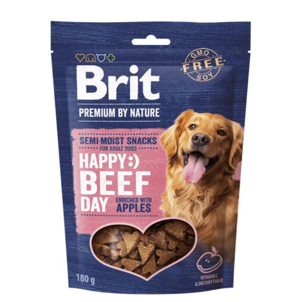 Полувлажни лакомства за кучета Brit Premium by Nature Dog Semi-moist Snacks Beef with Apples с Телешко месо и ябълки
