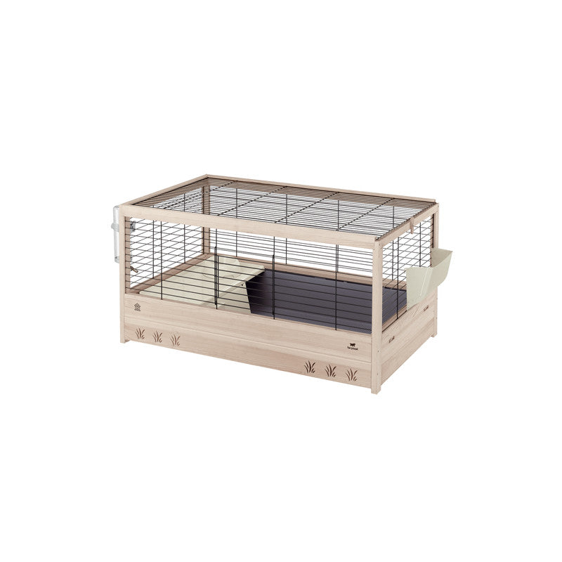 Дървена оборудвана клетка за зайци CAGE ARENA 100 BLACK 100х62.5х51см.
