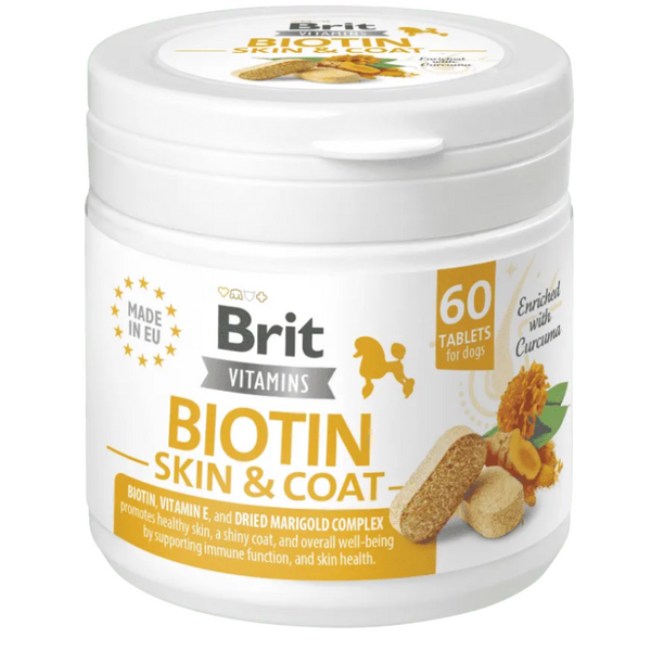 101112289 Brit Vitamins Biotin Skin & Coat Care 120 g (60 Tablets)