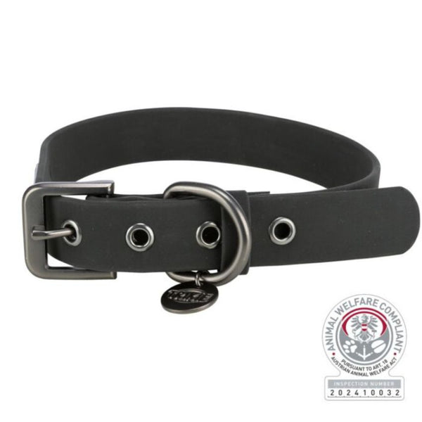 Водоустойчив кучешки нашийник Trixie CityStyle Collar, PVC в черен цвят