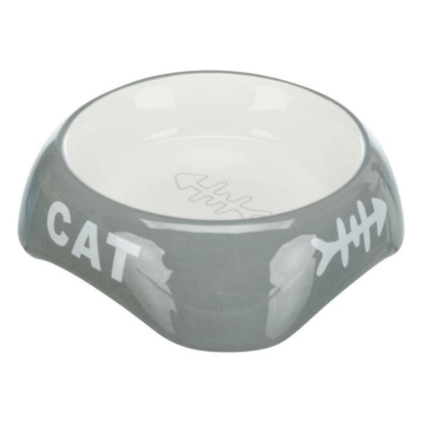 Керамична котешка купа Trixie Cat bowl с дизайн на рибни кости в различни цветове