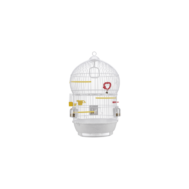 Оборудвана клетка за птици CAGE BALI WHITE 43,5х68,5см.