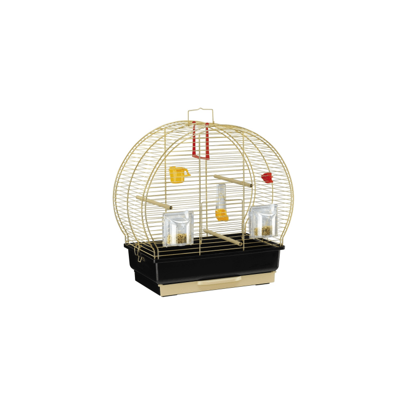 Оборудвана клетка за птици CAGE LUNA 2 BRASS 44,5x25x45,5см.