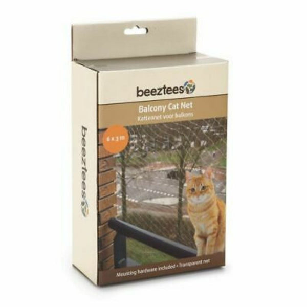 Предпазна мрежа Beeztees за тераси и прозорци 6 x 3 м - Прозрачна