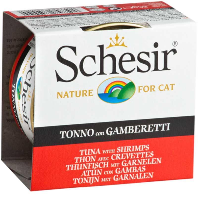 Agras Schesir Tuna with Shrimps Храна за пораснали котки с риба тон и скариди 85 гр