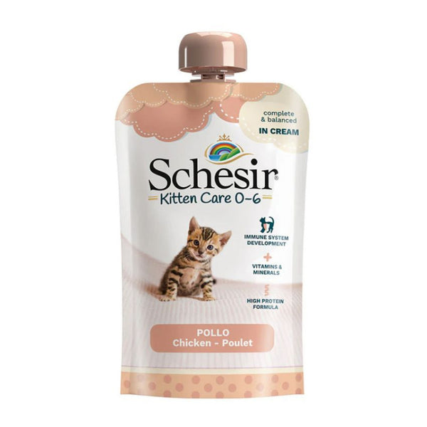 Пауч за подрастващи котенца 0-6 месеца Schesir Kitten care Chicken с пилешко