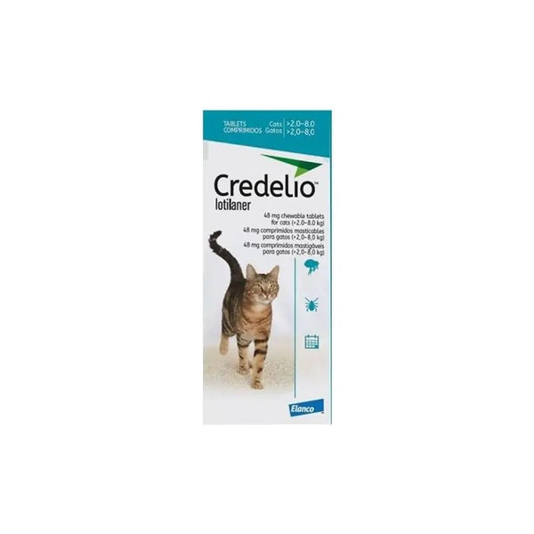 Credelio 48мг - овкусени таблетки за външно обезпаразитяване на котки от 2 до 8 кг
